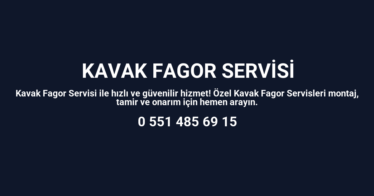 Kavak Fagor Servisi